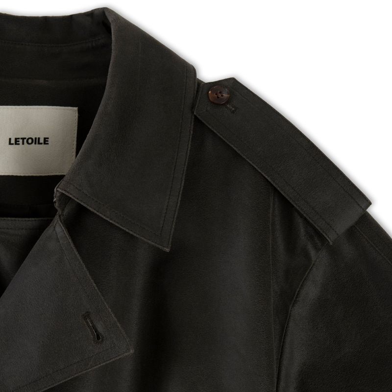 SUEDE LONG TRENCH COAT