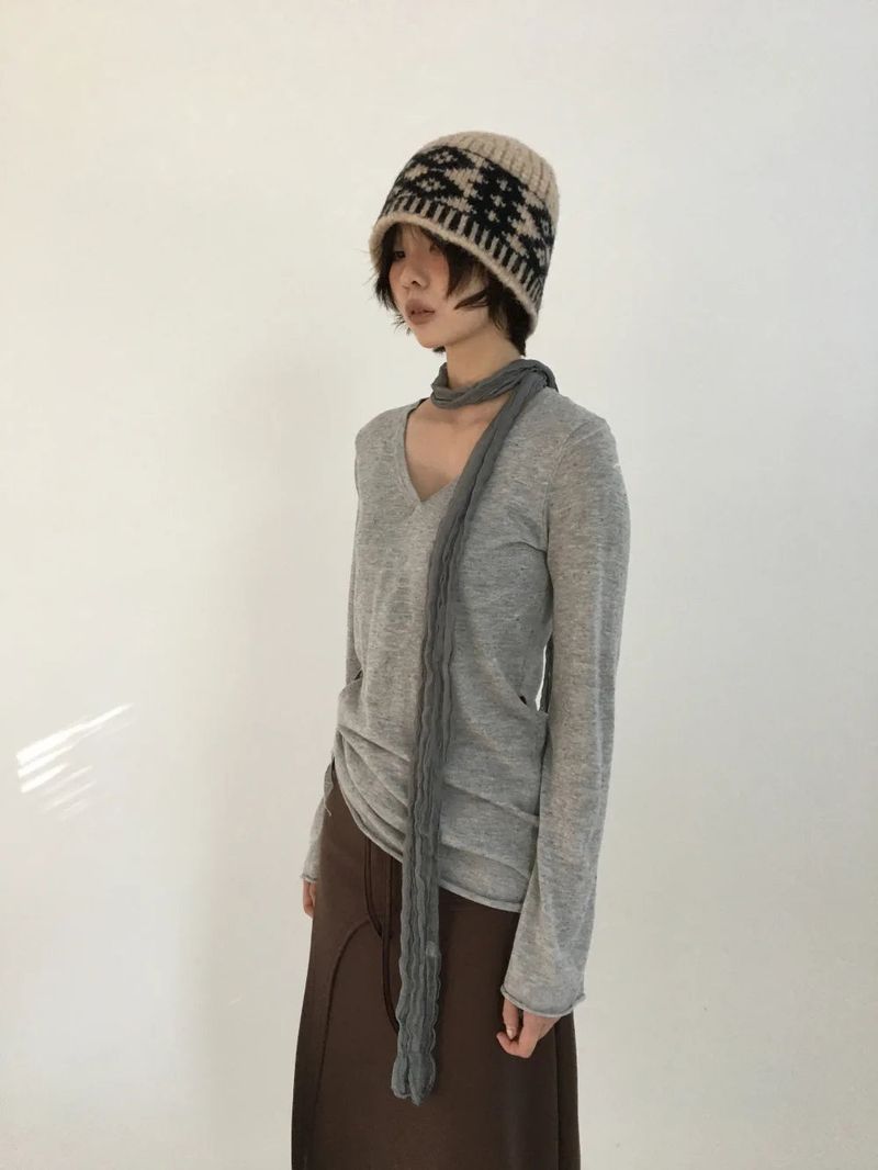 Pattah Nordic Knit Hat (4color)