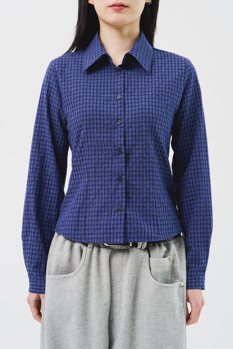(W) Muer Checked Shirt (3color)