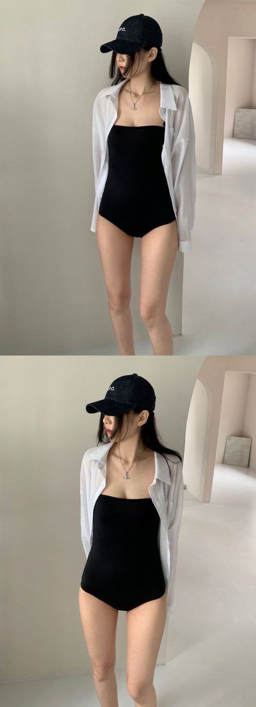 Label mu-ji monokini (one color)
