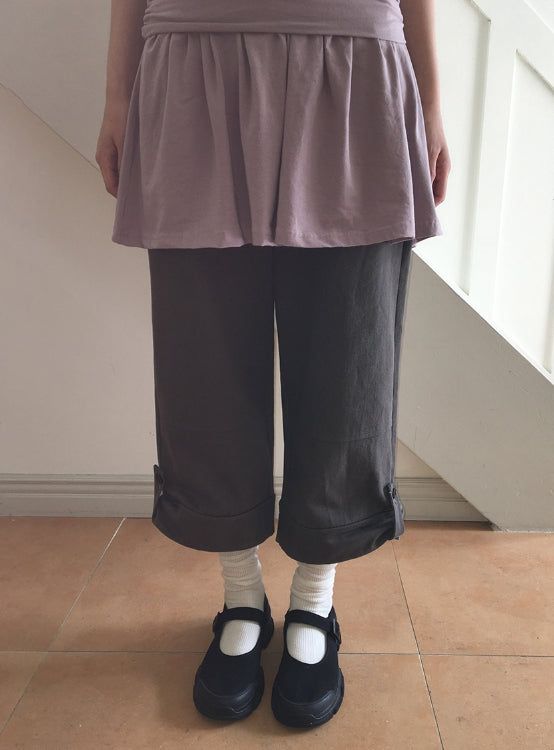 BAON(バオン)の「Obnin Capri Ankle Length Button Roll-up Pants(Pants)」