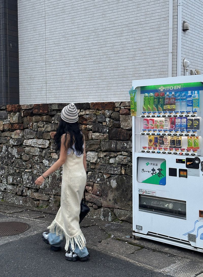 Delight-J（ディライトジェイ）の「knit fringe bustier long dress（Dresses）」