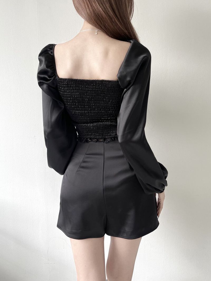 666. Satin two slit sk-pt (2color)