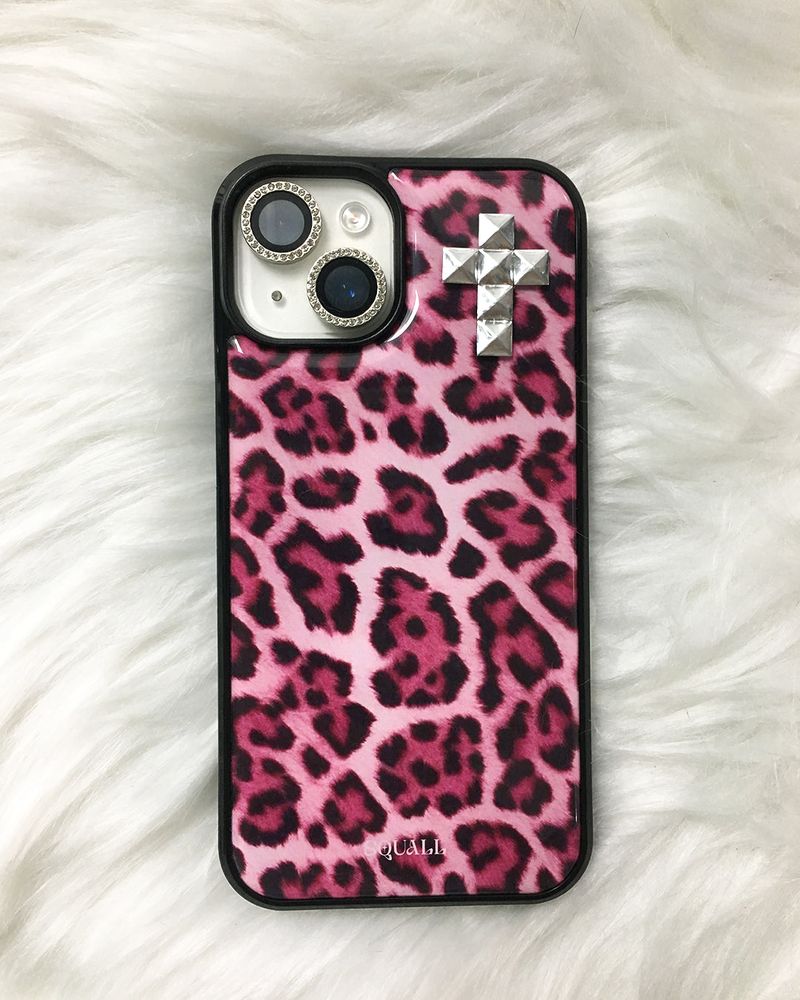 [MADE] LEOPARD STUD phone case_Pink