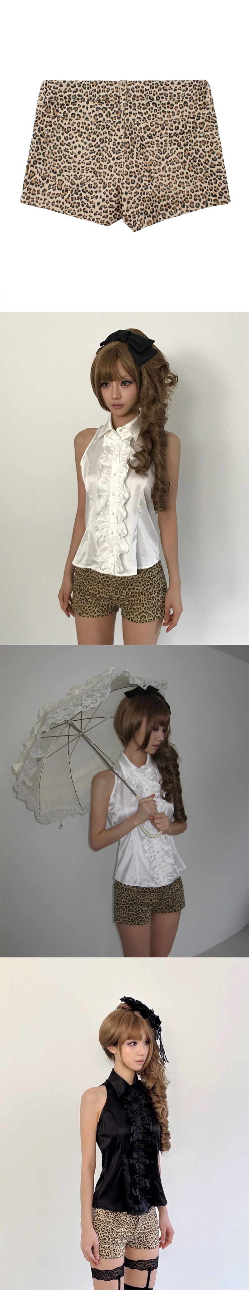 Leopard Shorts (Beige)