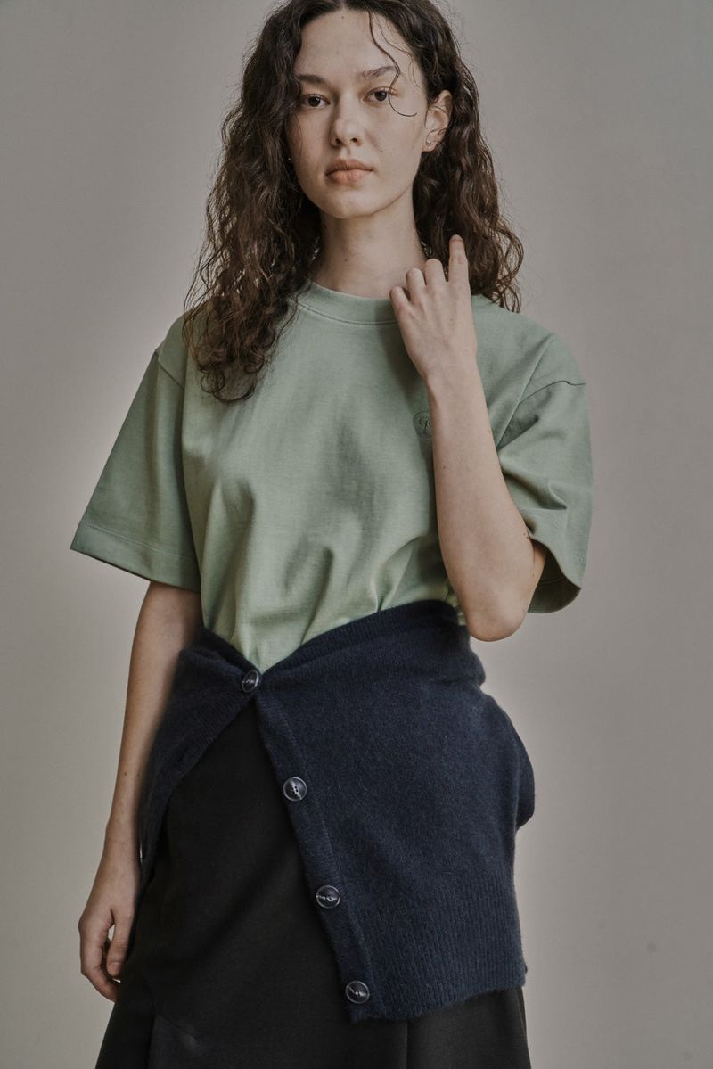 OVERSIZED LOGO EMBROIDERED T-SHIRT_GREEN