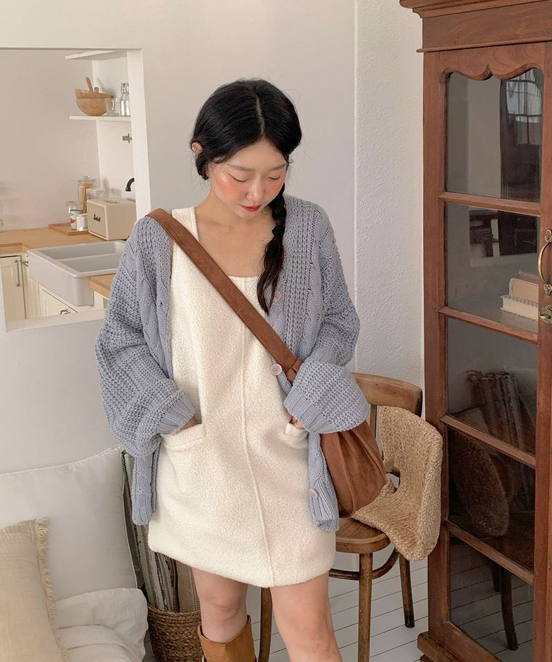 Winter Bouclé Bustier Mini Dress