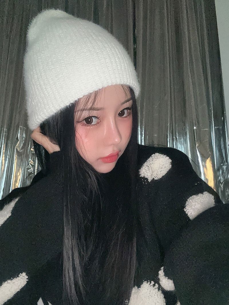 heart pattern loose fit knitwear