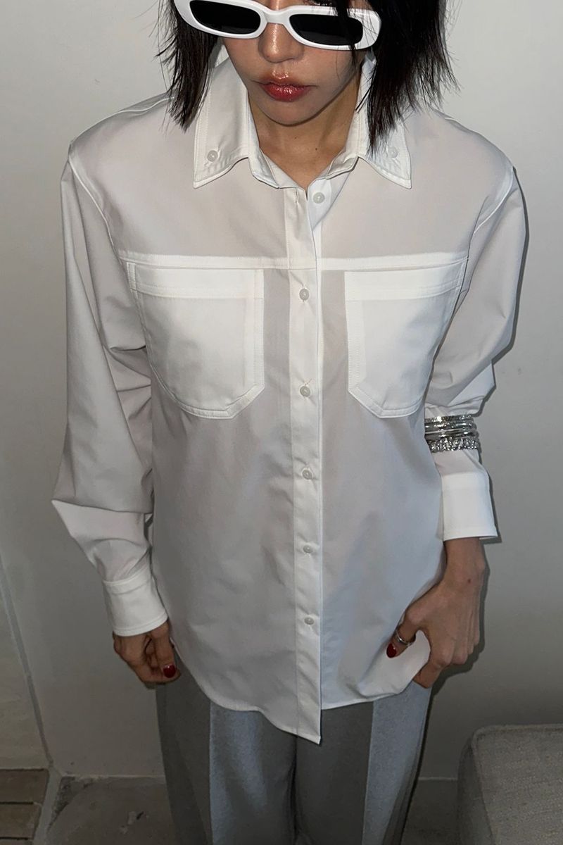 DOUBLE COLLAR SHIRT_WHITE