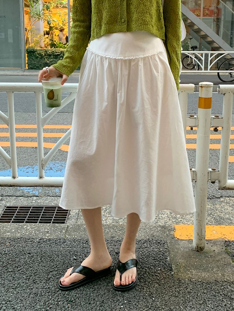 [MADE] Air frill long skirt