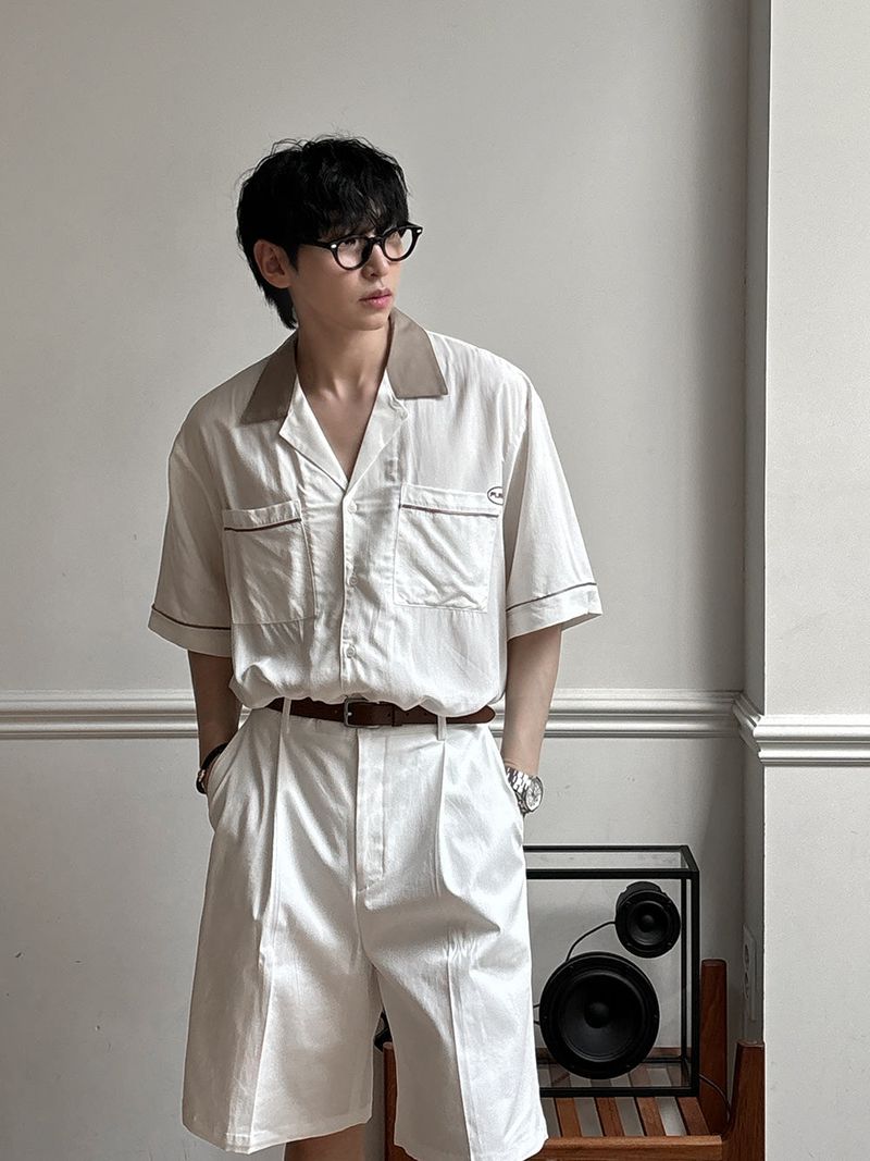 ASCLO One Tuck Cotton Half Pants (4color)