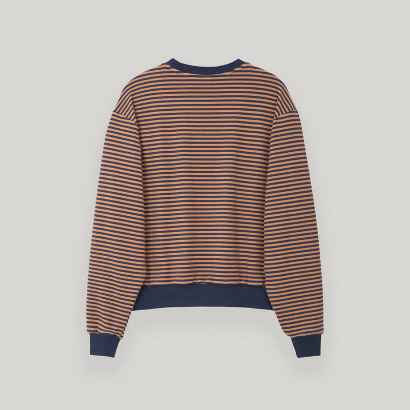 Orange/Navy Stripe Fleece MTM