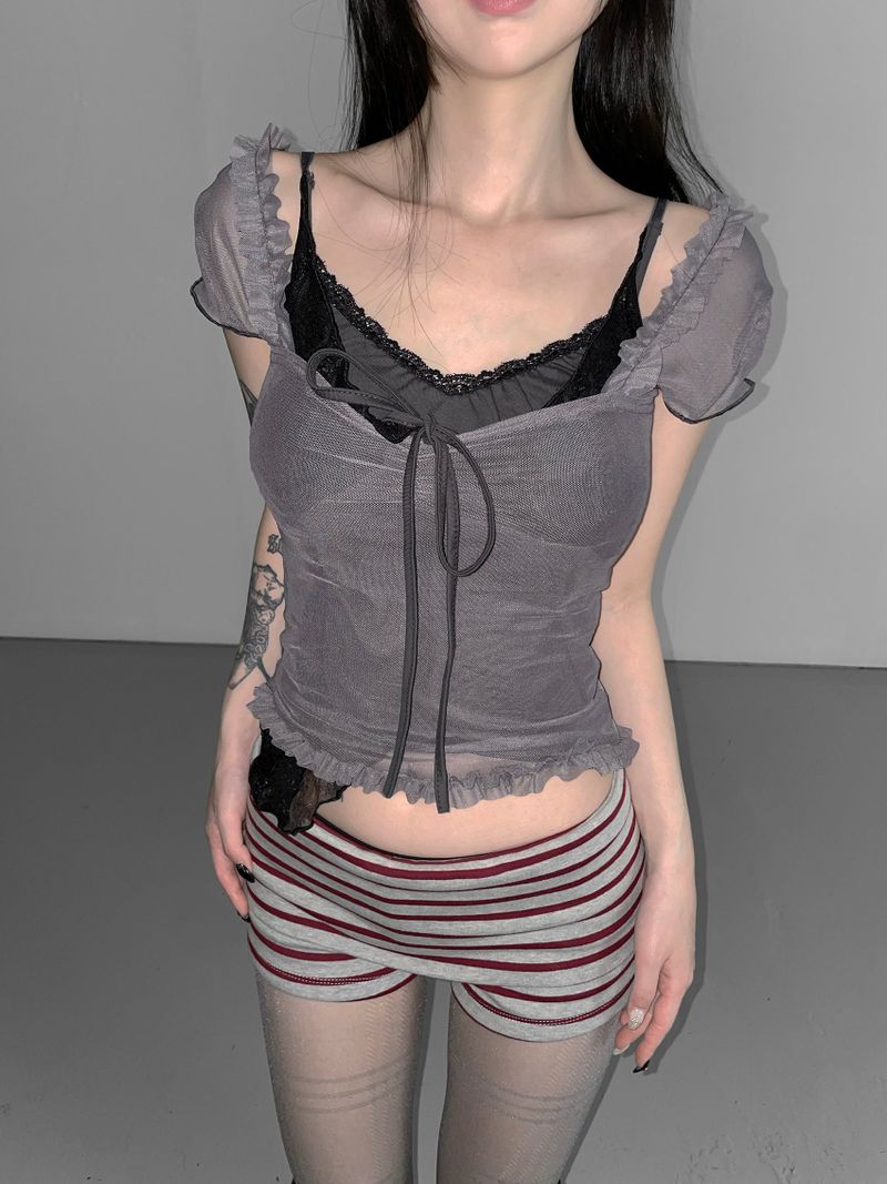 lud double lace top(3color)