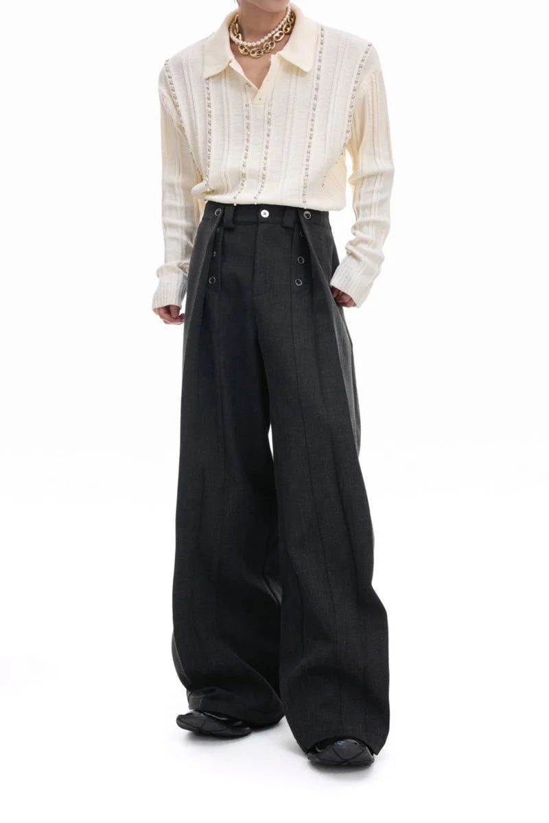 Argue Cultureの「Pleated Straight Leg Trousers(Pants)」