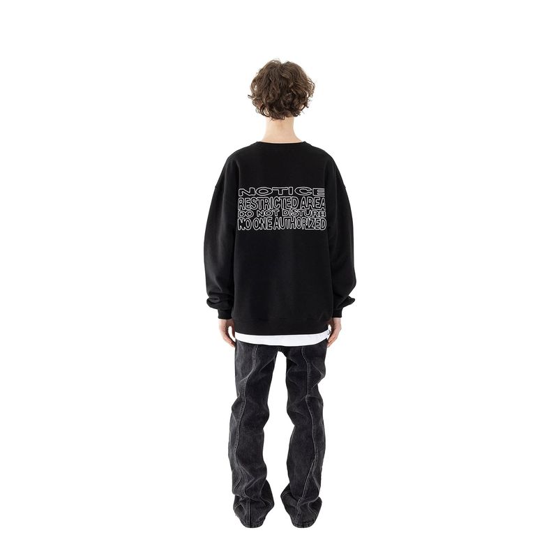 RESTRICTED AREA SWEAT SHIRTS MSHCR002-BK