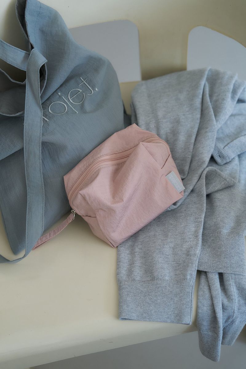 puff pouch (pink_nylon)