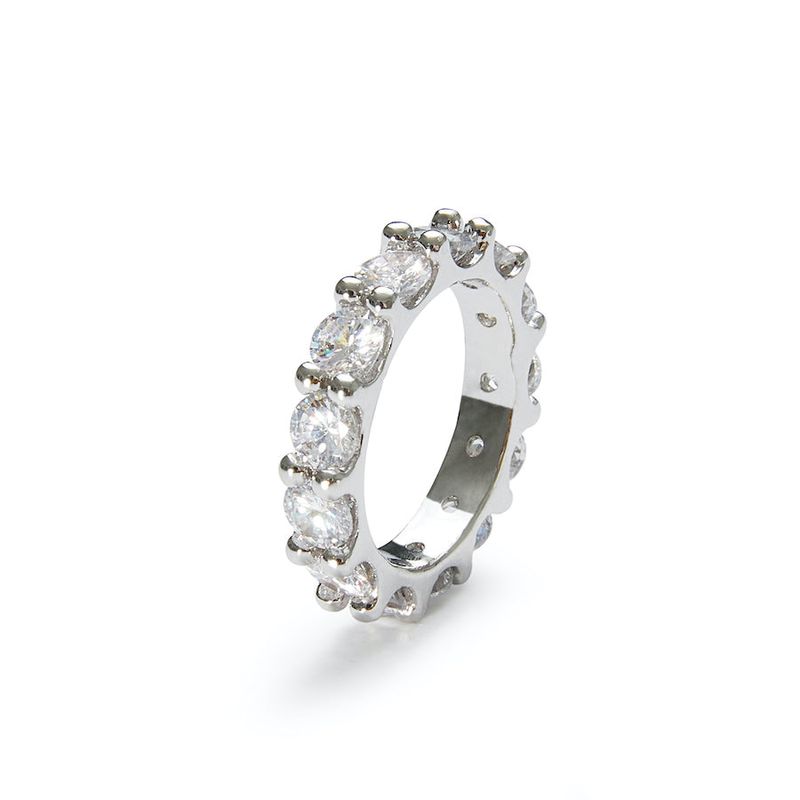 MACIER(マシール)の「4MM Prong Setting Tennis Ring (silver)(Accessories)」