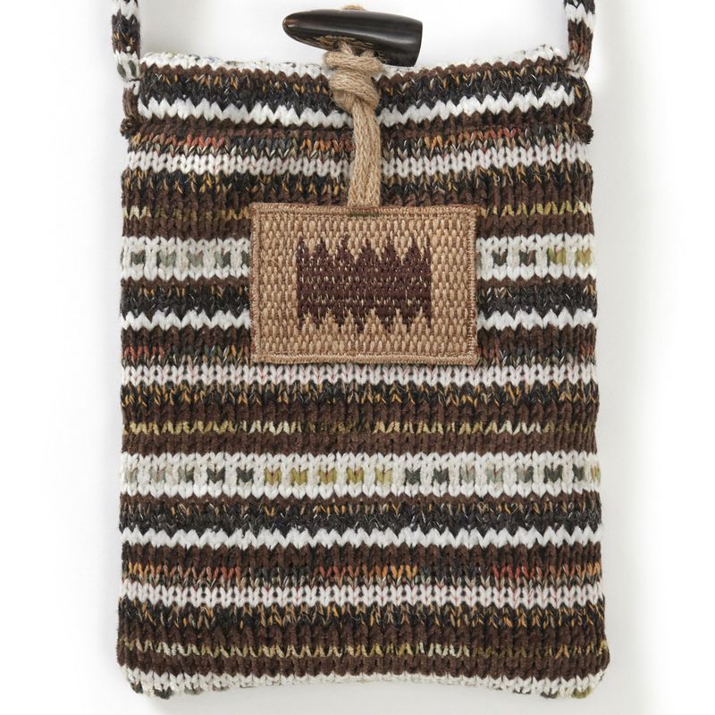 Knit sacoche bag / Brown