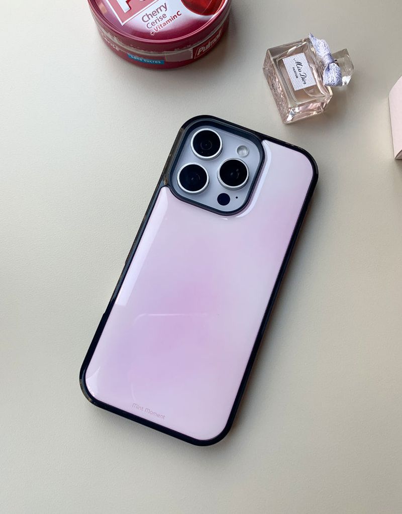 [MADE]チェリーブロッサム ブラックエポキシ バンパー iPhoneケース