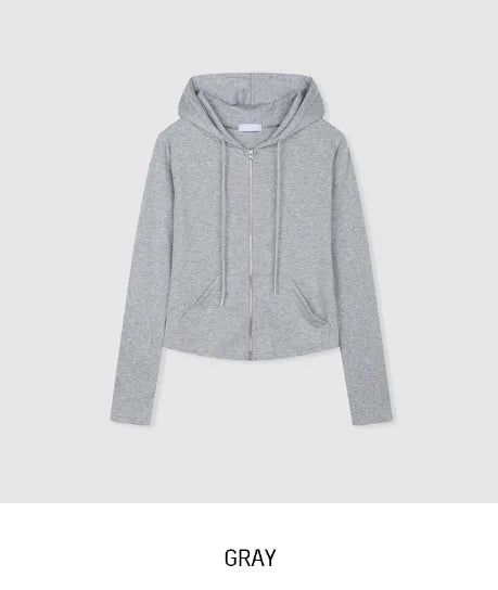 Randy Basic Slim Hood Zip-Up