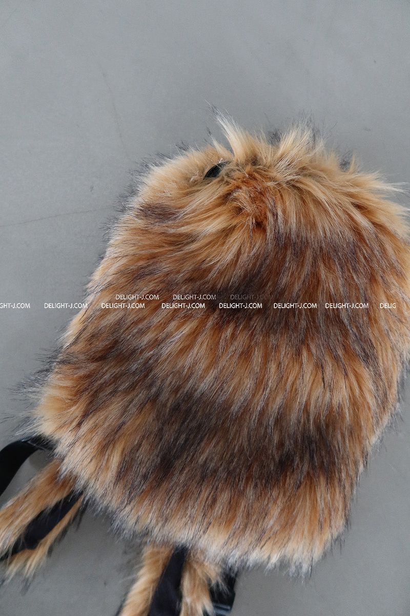 Raccoon Fake Fur Backpack