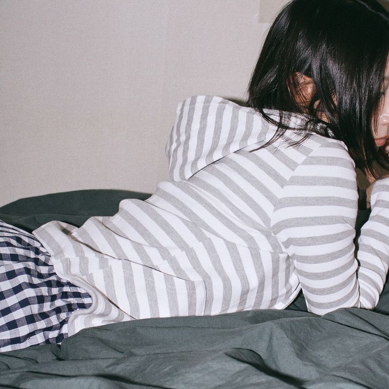 Radio Pacific（ラジオパシフィック）の「Stripe slim zip-up（Tops）」