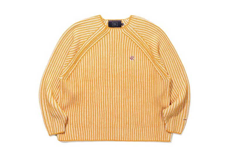 ATHLETIC LOGO TWO TONE HEAVY KNIT