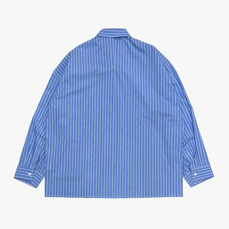 offset stripe shirt_blue