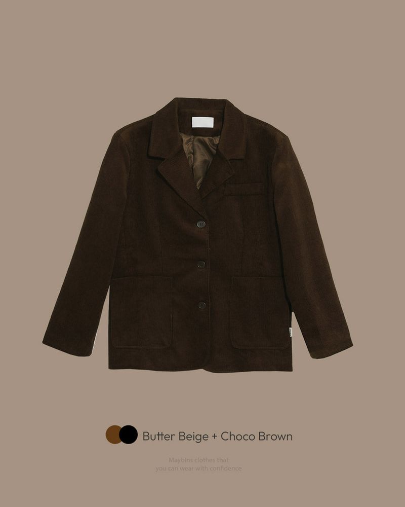 Corduroy single jacket