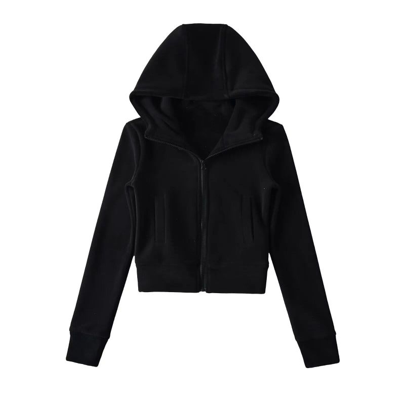 Emily Soft Crop Hoodie Zip-Up