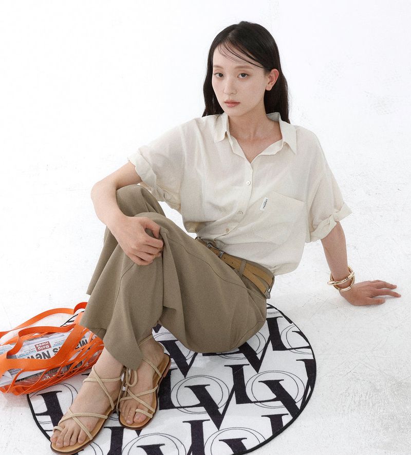 SUMMER ROLL-UP SHIRT_SAND BEIGE
