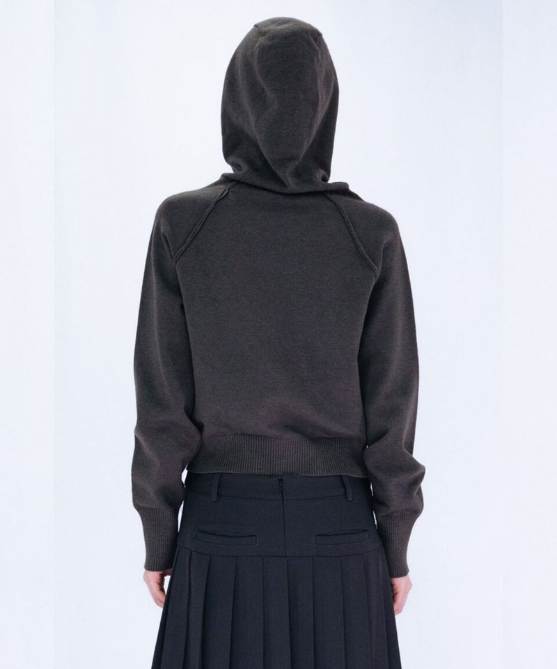 KNIT HOODIE TOP