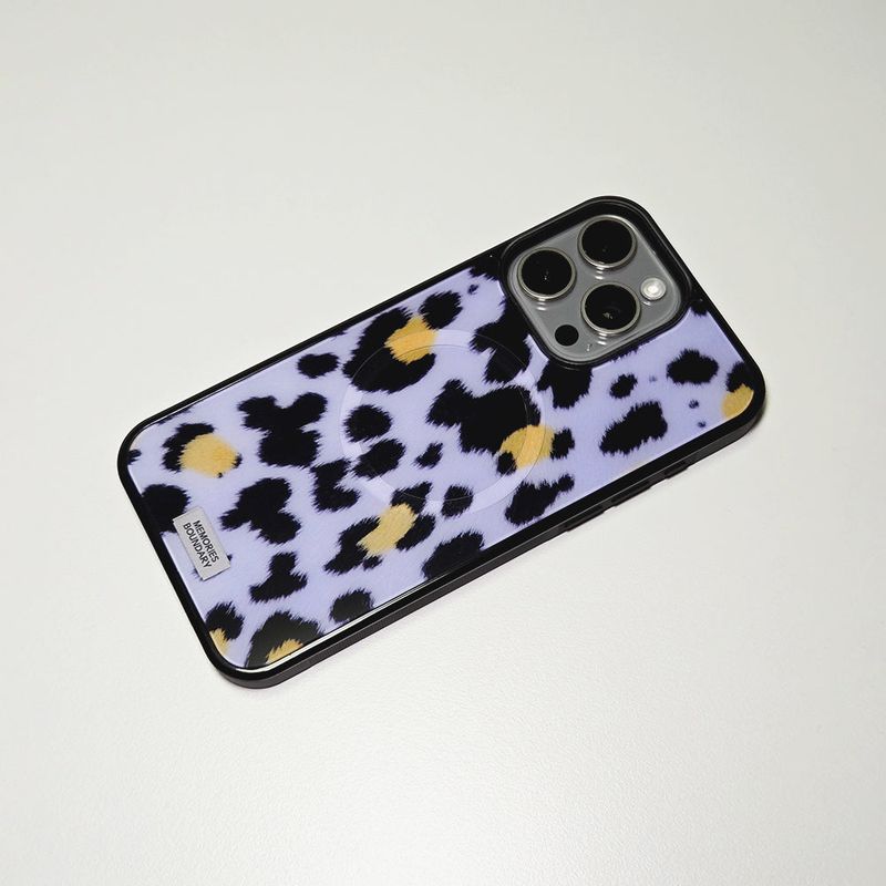 Soft Pop Leopard Phone Case Lilac (BK_MagSafe Glass)
