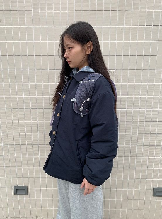 Hinyu Check Reversible Padded Jacket