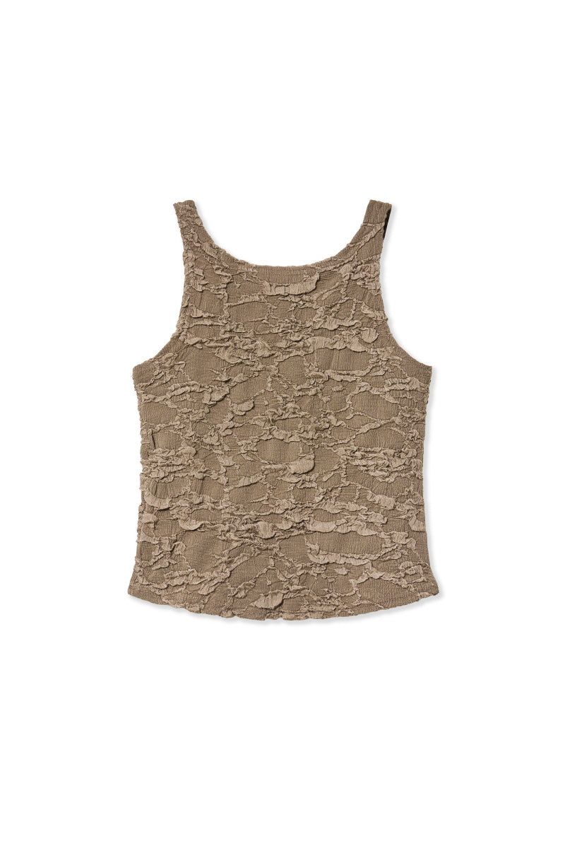 wrinkle top (brown)