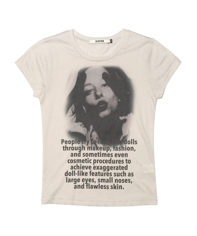 KATER（カーター）の「Your Skin Short Sleeve Tee Beige（Tops）」