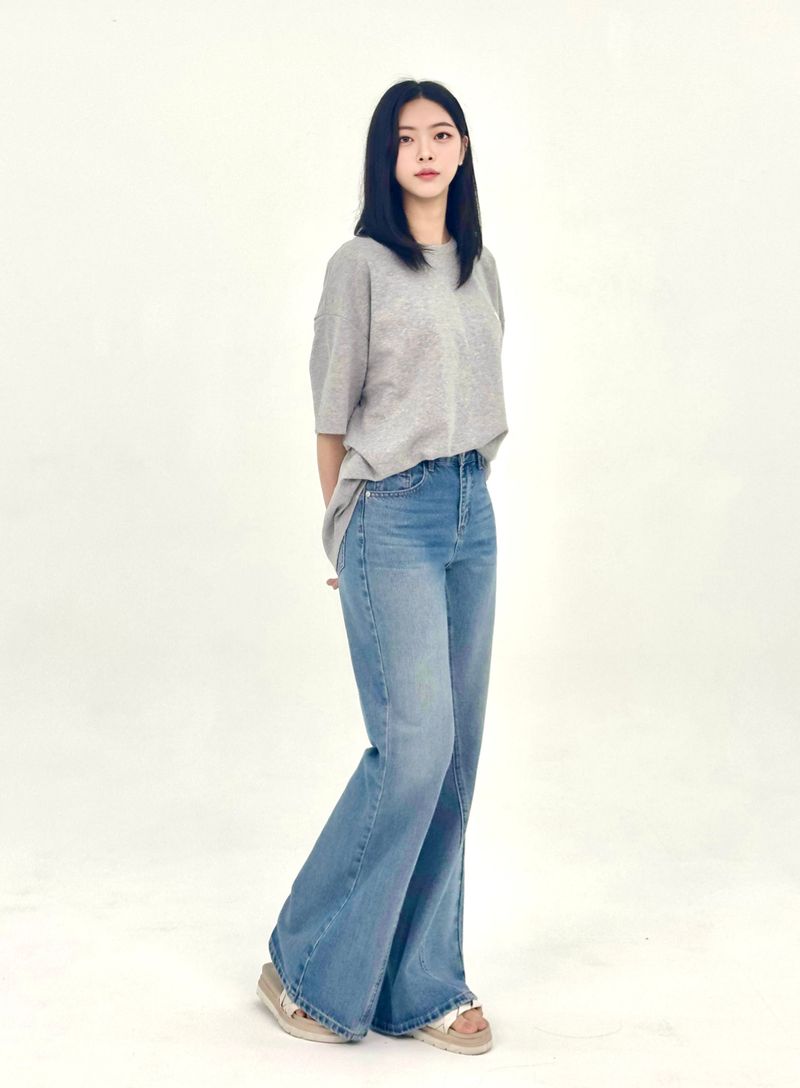 3RD REORDER PANEL FLARE JEANS code 25100