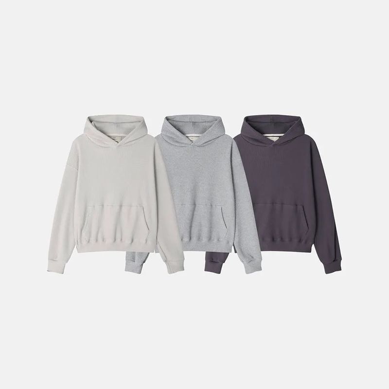 waffle crop hoodie