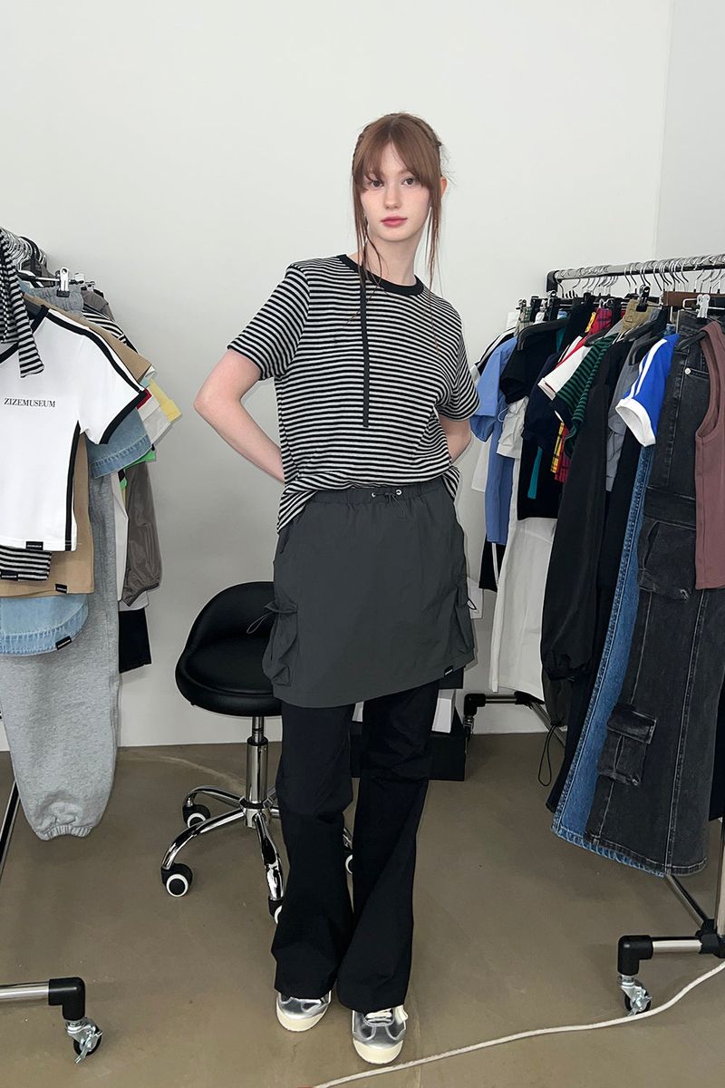COLORS SKIRT PANTS (BLACK)