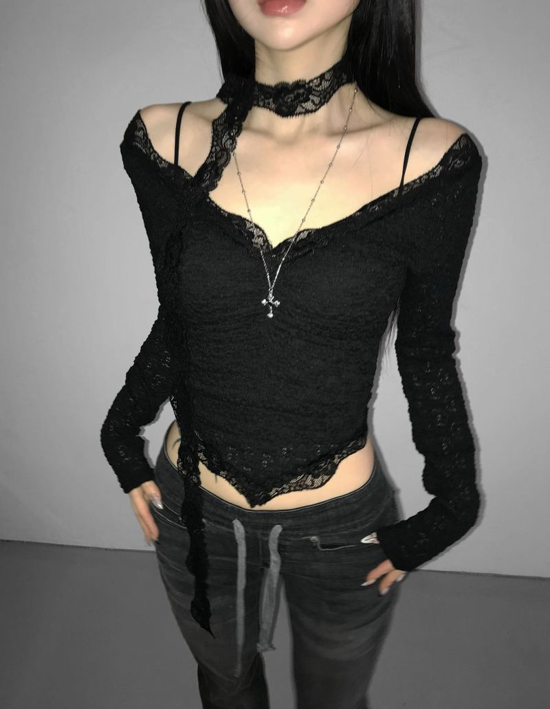 daisy slimmer scarf top(3 color)