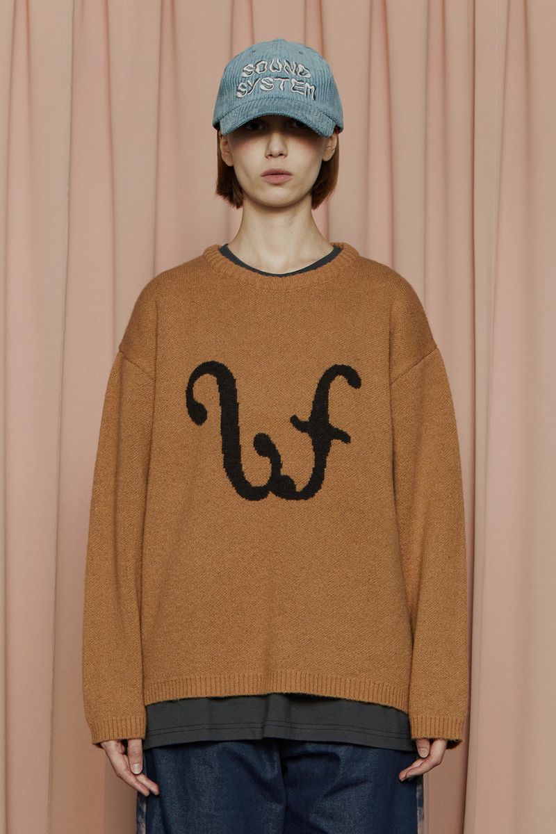 UNALLOYED(アナロイド)の「U SHEET MUSIC KNIT / CAMEL(Tops)」