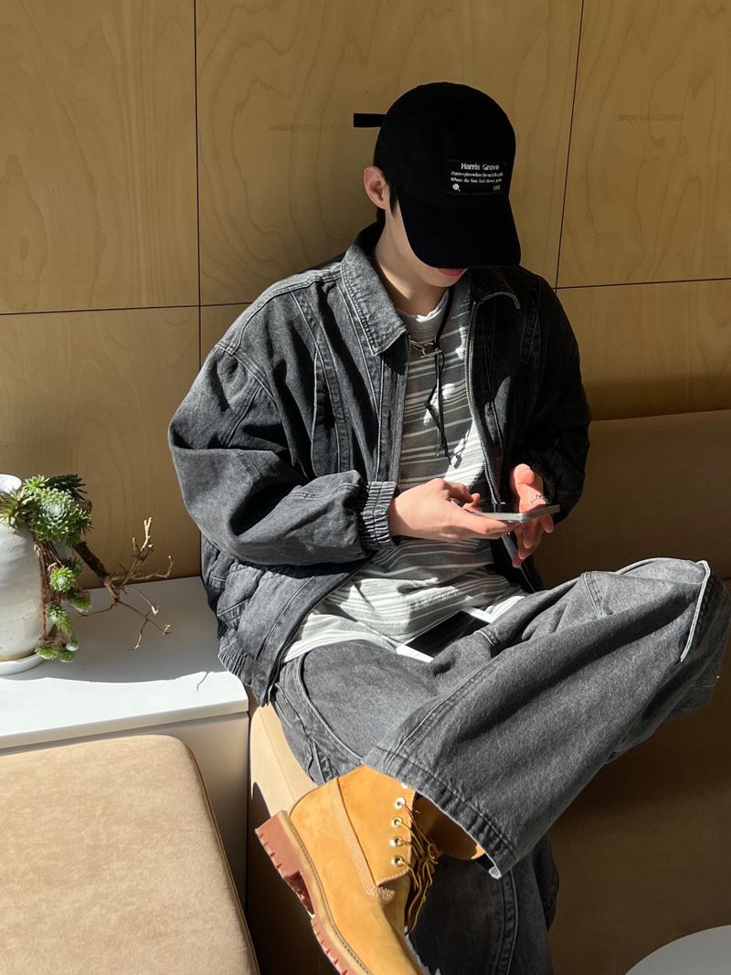 Trip Curved Denim Pants (2 Colors)