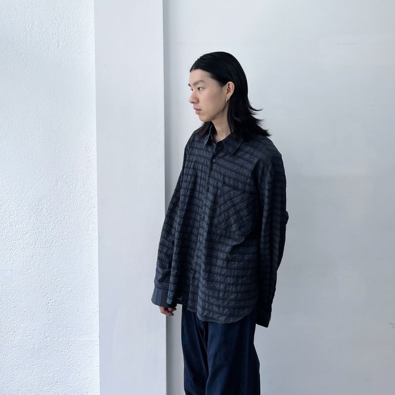 Dark Grid Texture Shirt