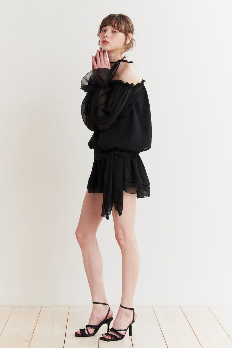 ANGEL HOOK DRESS black