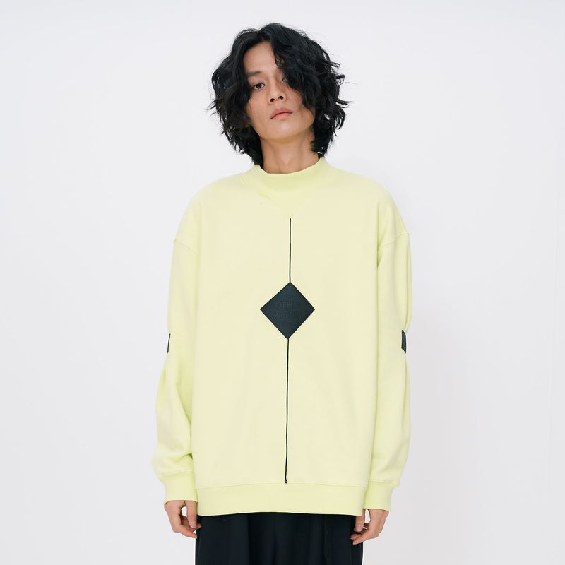 Square point Sweatshirts [Lime]