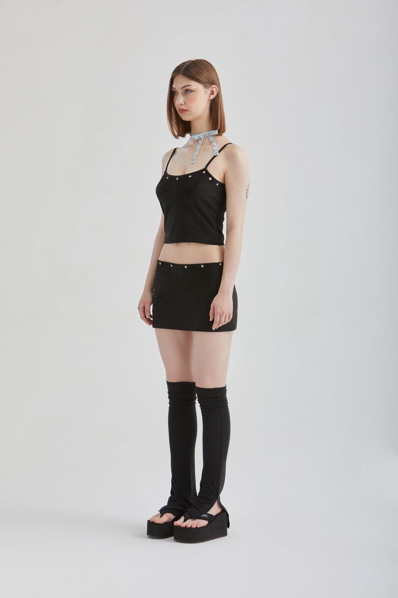 VELVET STUD TOP