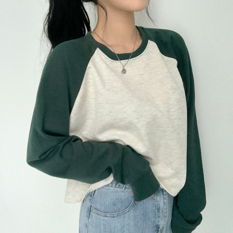 Nagrang Raglan Color Matching Sweatshirt