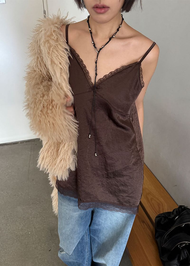 eon(イオエン)の「LACE SLIP SLEEVELESS TOP(Tops)」