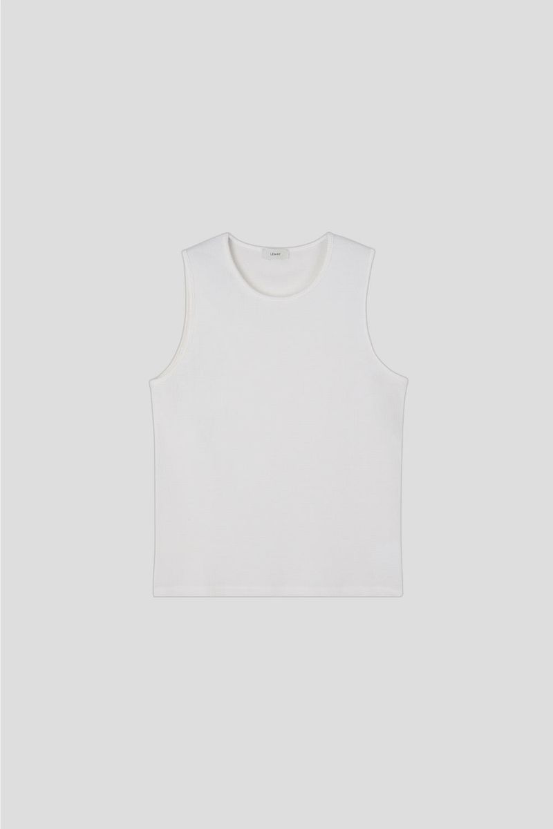 Waffle Crop Sleeveless Tee