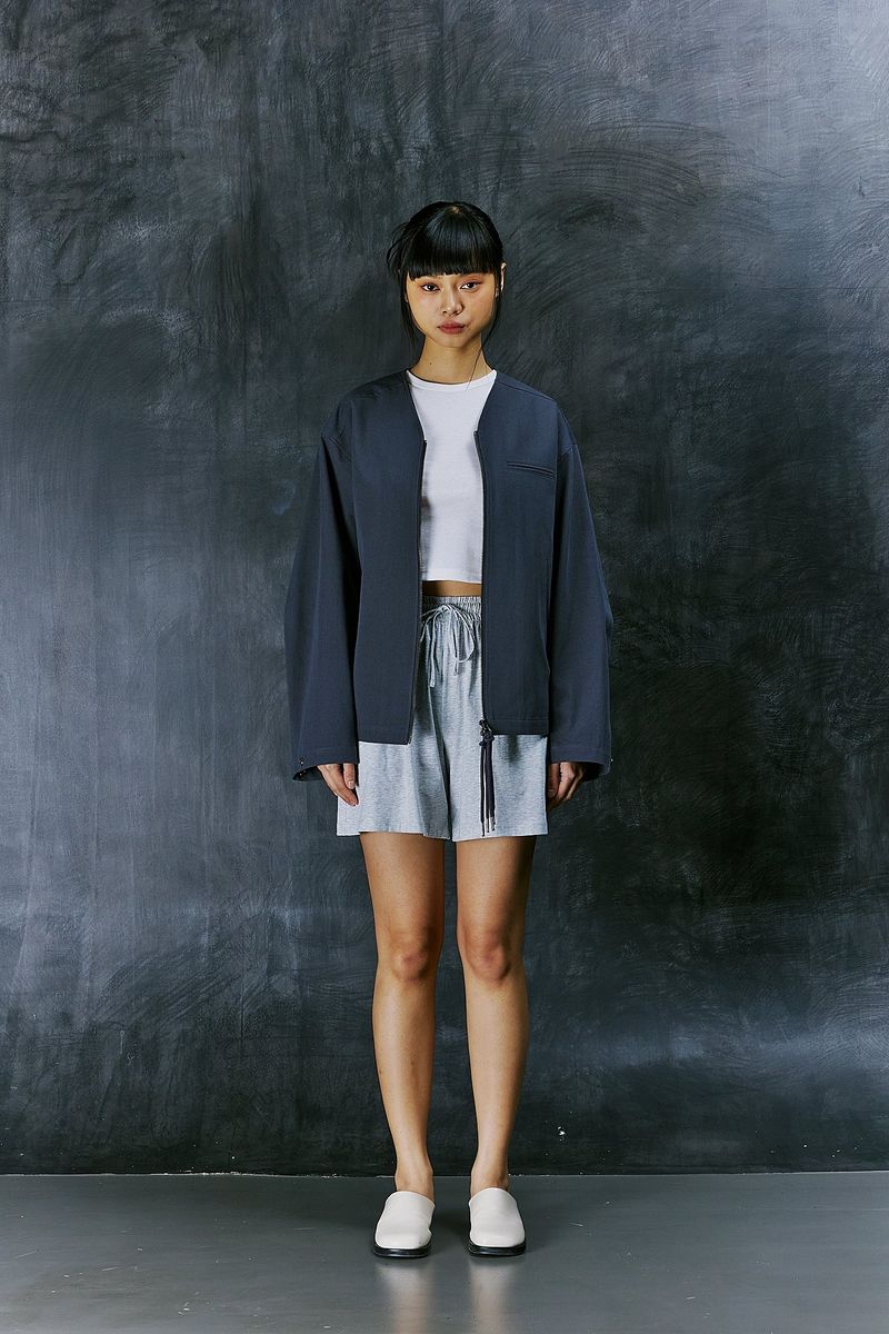 EARTH COTTON Y ZIP-UP JACKET (Charcoal)